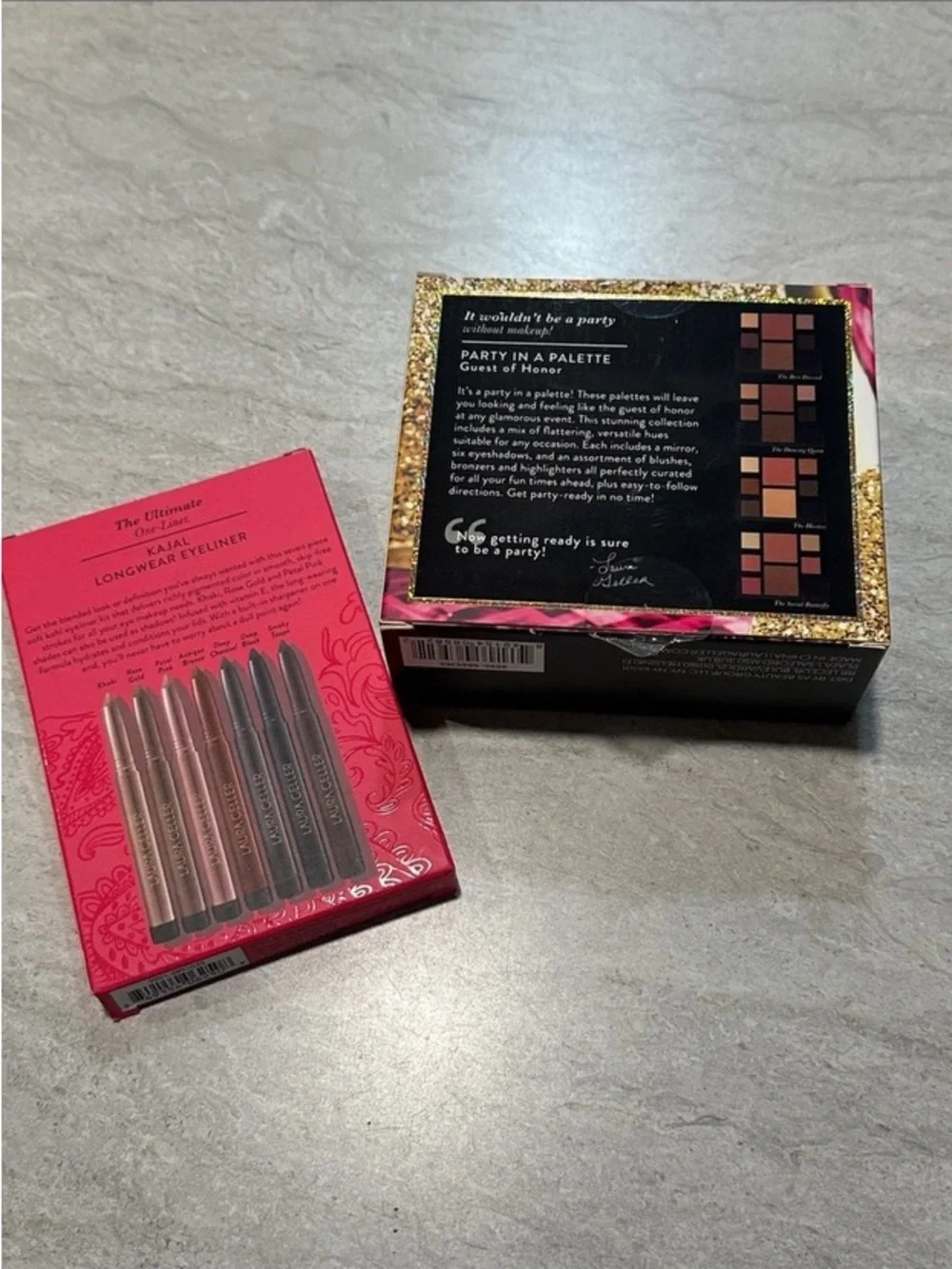 Laura Geller Kajal Longwear Eyeliner & Party In A Palette Duo - Pink and Gold